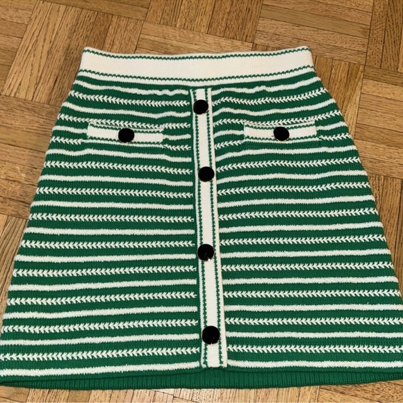 Self Portrait green rope knit mini skirt - Picture 5 of 9